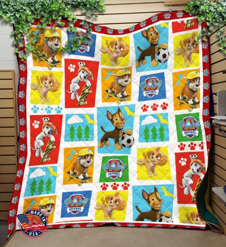 Personalized Paw Patrol Quil Blanket Paw Patrol For Kids Quilt Blanket Paw Patrol Kids Fleece Blanket